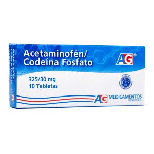 Acetaminofen/Codeina 325/30 MG x 10 Tabletas AG